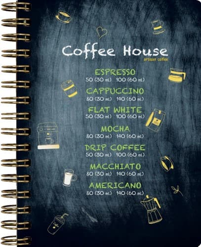 Тетрадь на гребне Bruno Visconti «Coffee House», А6, 60 листов, клетка